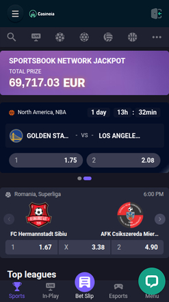 Sport dal vivo del Casineia Casino Versione mobile