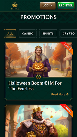 Casinia Casino Mobile Promotions