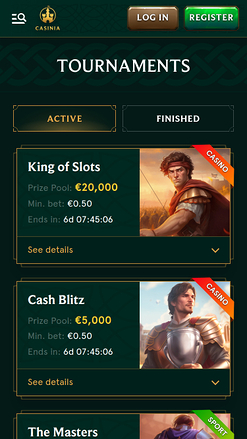 Casinia Casino Mobile Turniere