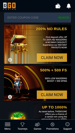 Promociones de Casino Brango móvil