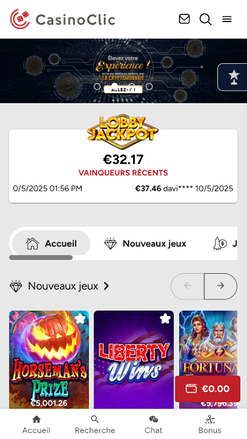 Casino Clic Homepage Mobile