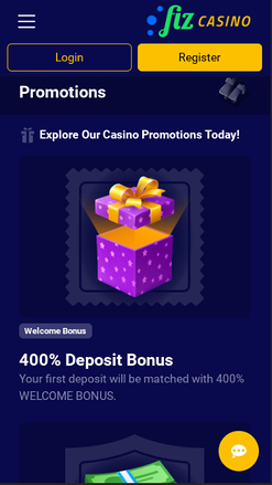Promociones de Casino Fiz en móvil