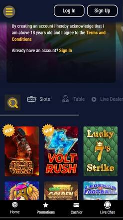 Jeux de Casino Grand Bay sur mobile