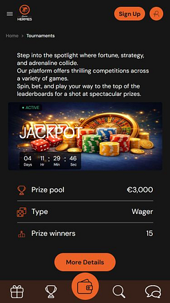 Image des tournois mobiles du casino Hermes