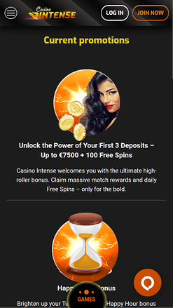 Casino Intense Mobile Promotions