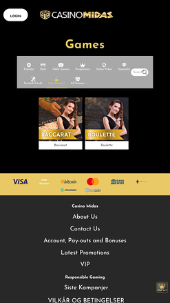 Croupier en direct mobile de Casino Midas