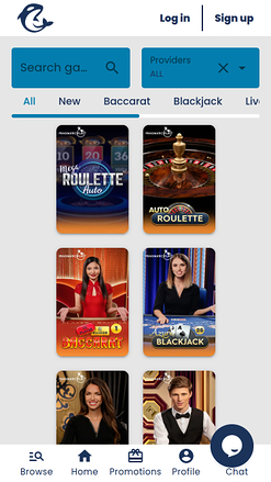Casino Orca Mobile Live Dealer