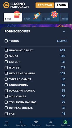 Casino Portugal Développeurs de jeux mobiles