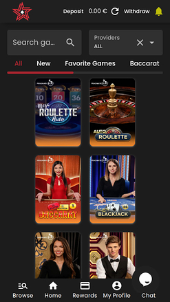Croupier en direct mobile de Casino Stars