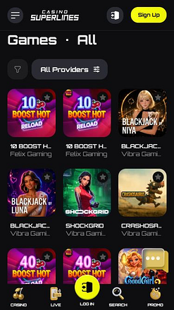Casino Superlines Mobile Games