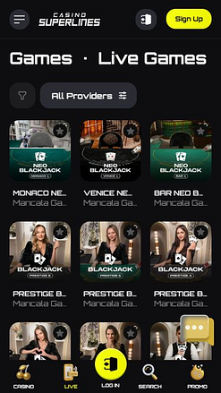 Casino Superlines Mobile Live Dealer