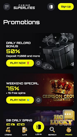 Casino Superlines Mobile-Aktionen