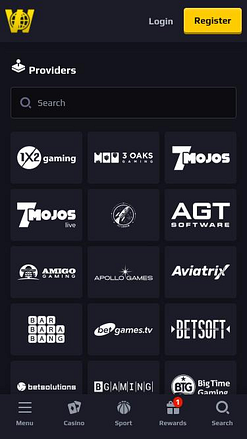 Casino The World ゲーム開発者のモバイルページ