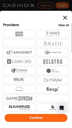 Développeurs de jeux mobiles de Casino X