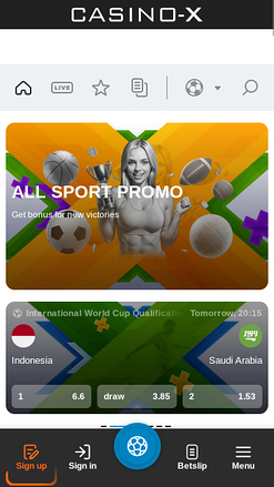 Casino X Mobile-Livesport