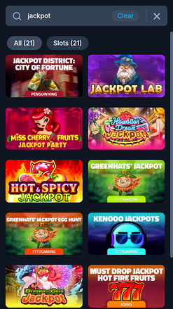 Jackpot mobile de Casinobet