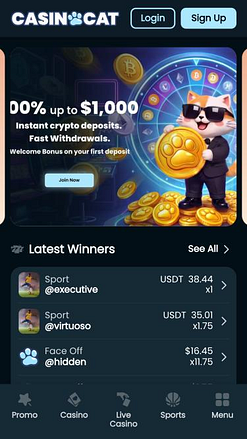 CasinoCat-Mobil-Homepage