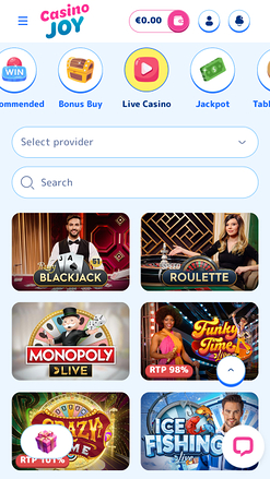 Casino Joy Mobile-Live-Dealer