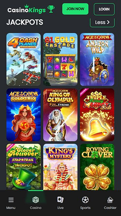 Jackpot mobile de CasinoKings.com