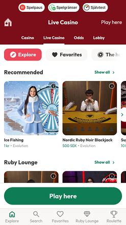 Croupier en direct de Casinostugan Mobile