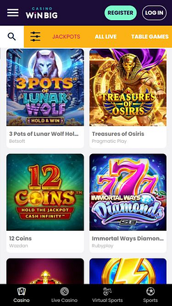 Image du jackpot mobile CasinoWinBig