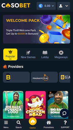 Casobet Casino Spiele Mobile-Version