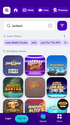 Jackpot du Casino Casumo Mobile