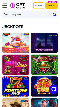 Jackpot du Casino Cat Mobile