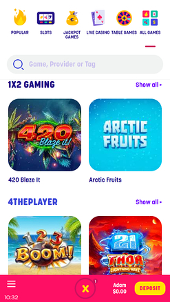 Développeurs de jeux du casino Caxino Mobile