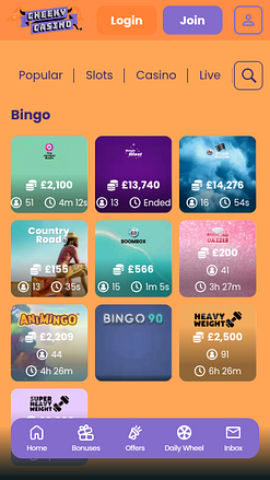 Cheeky Casino Bingo Mobile