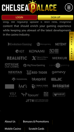 Développeurs de jeux de Chelsea Palace Casino mobile