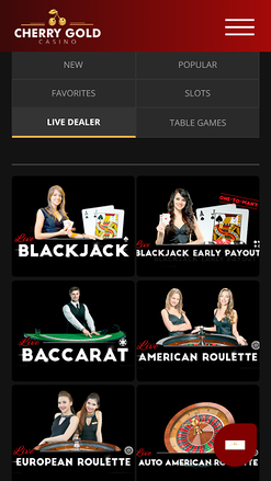 Croupier en direct de Cherry Gold Casino mobile