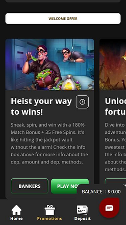 Imagen de las promociones móviles del casino Cherry Gold
