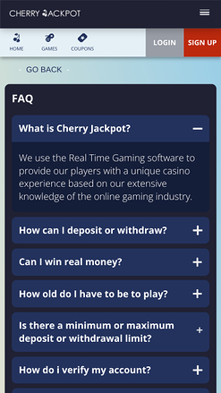 Jackpots de Cherry Jackpot Casino mobile