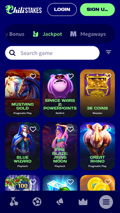 Jackpot mobile de ChiliStakes Casino