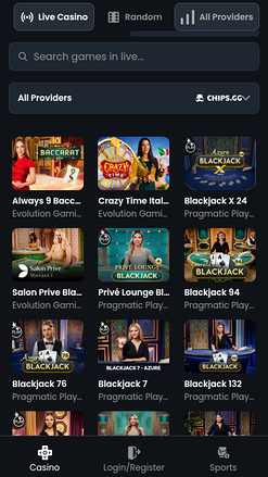 Chips.GG Casino Mobile-Live-Dealer