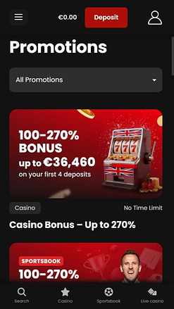 Мобильные акции Chipstars.bet