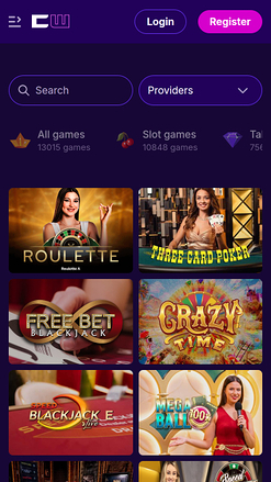 Casinò dal vivo CipherWins Versione mobile