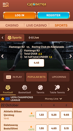 Sports en Direct du Casino Cleoberta Mobile