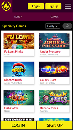 Juegos especiales para móviles del casino Club Player