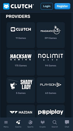 Clutch Casino Mobile Game Developers