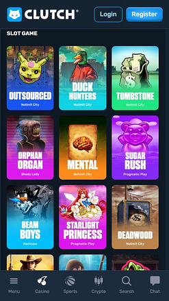 Clutch Casino Mobile Games