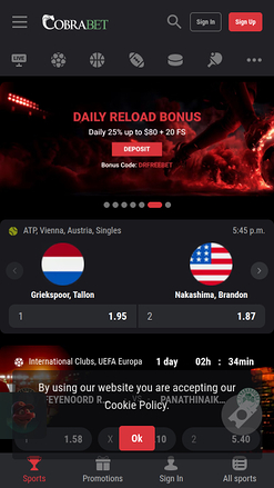 Cobra Casino Live Sports Mobile