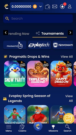 Tournois mobiles du casino CoinKings
