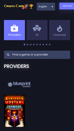 Sviluppatori di giochi del casinò Conquer su mobile