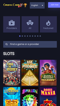 Giochi del casinò Conquer su mobile