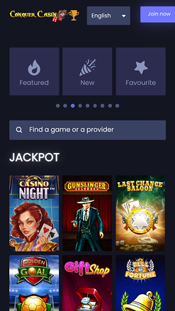 Jackpot del casinò Conquer su mobile