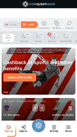 Sports en Direct du Casino Conquestador Mobile