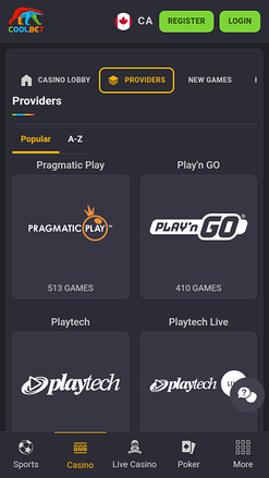 Разработчики Игр Coolbet Мобильная версия