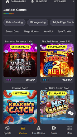 Джекпот Coolbet Мобильная версия